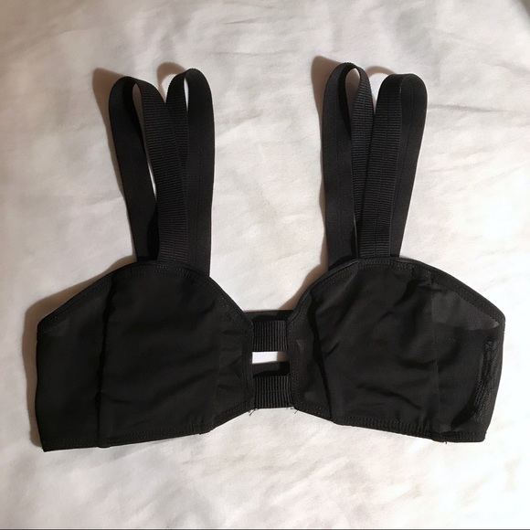 BEACH RIOT SLATE BLACK MESH BIKINI TOP - Picture 5 of 8